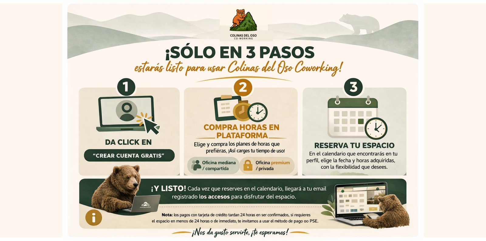 Conoce lo fácil que es usar los planes de Colinas del Oso